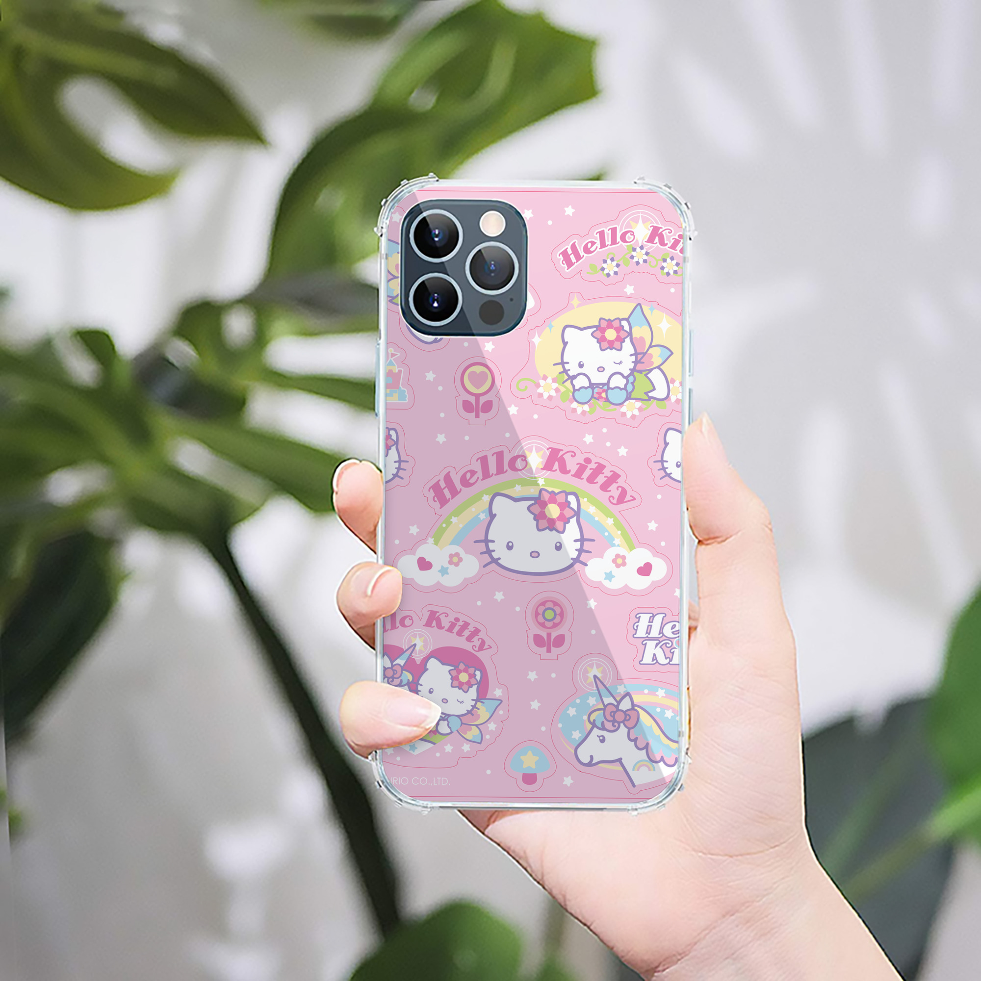（画像用） Hello Kitty ハローキティ 【iPhone 12シリーズ対応】透明スマホケース（クリアソフトケース）
